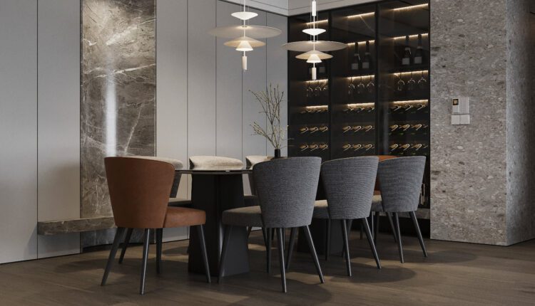 10897. 3D Living Room – Kitchen Interior Model Download By Nguyen Ha