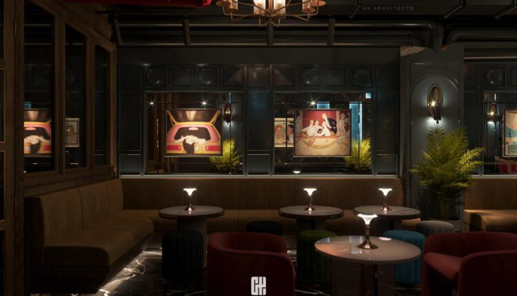 10909. 3D Bar Restaurant Interior Scene Model For Free Download by Nguyen Huy Anh