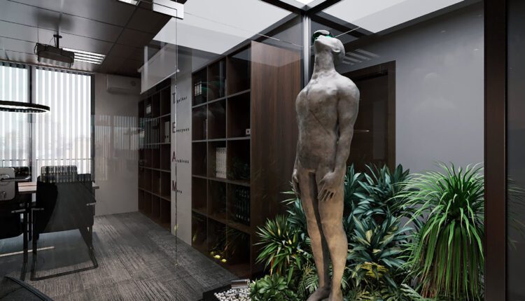 10936. 3D Model Office Room Interior File 3dsmax By Duong Bui