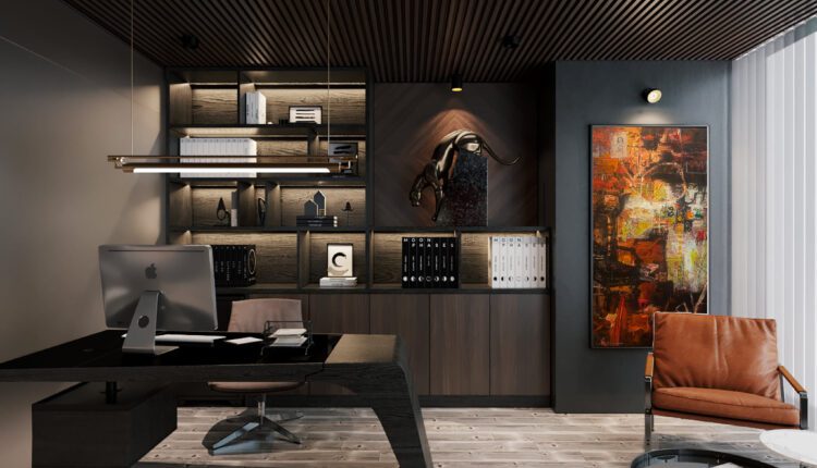 10936. 3D Model Office Room Interior File 3dsmax By Duong Bui