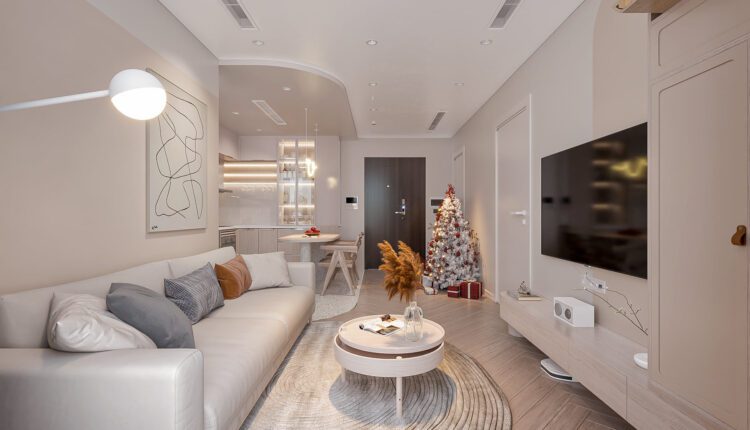 10991. 3D Model Living Room – kitchen Interior File 3dsmax By Le Hieu
