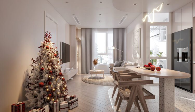 10991. 3D Model Living Room – kitchen Interior File 3dsmax By Le Hieu