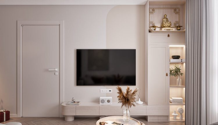 10991. 3D Model Living Room – kitchen Interior File 3dsmax By Le Hieu