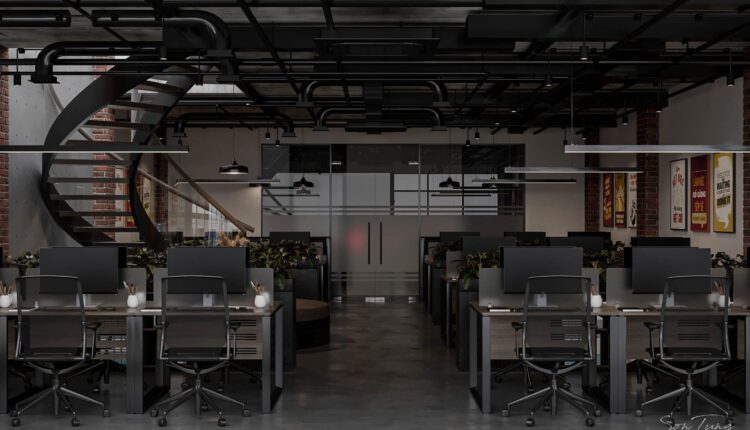 12020. 3D Office Room Inter Model Download by Son Tung