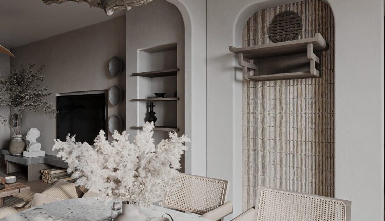 12194. 3D Wabi- Sabi Interior Model Download By Quoc Quyen