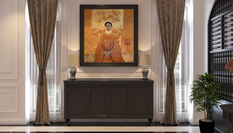 12220. 3D Indochine Living Room – Kitchen Interior Model Download By Quang Vi