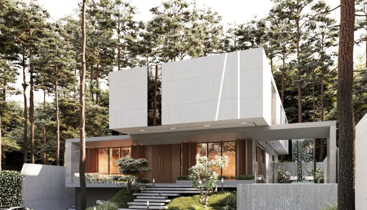 12413. 3D Villa Exterior Model Download By Tam An