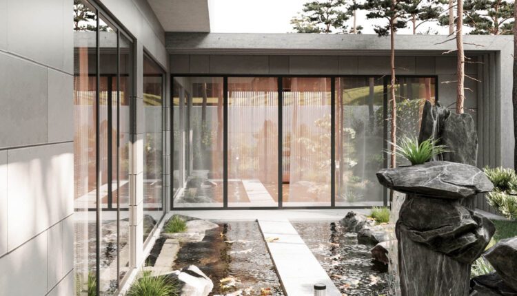 12413. 3D Villa Exterior Model Download By Tam An