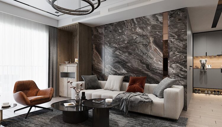 12511. 3D Living Room – Kitchen Interior Model Download By Cao Van Luan