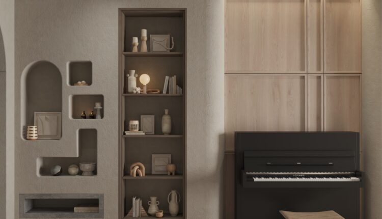 12544. Free 3D Living Room- Kitchen Interior Model Download by Tuan Dat