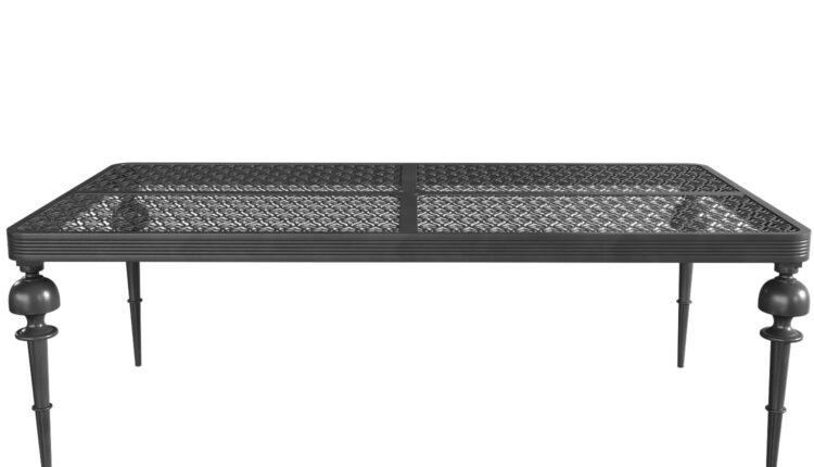 Download Free 3D Hemingway Rectangular Dining Table Model (1)