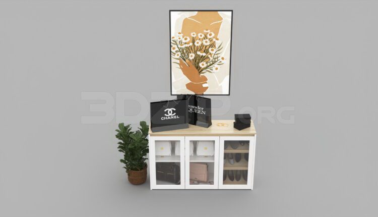 1150. Free 3D Wardrobe Model Download