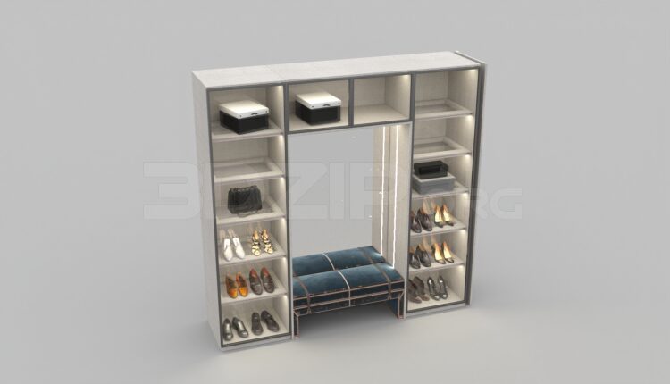 1190. Download Free Shoe Cabinet Model By Nam Tran