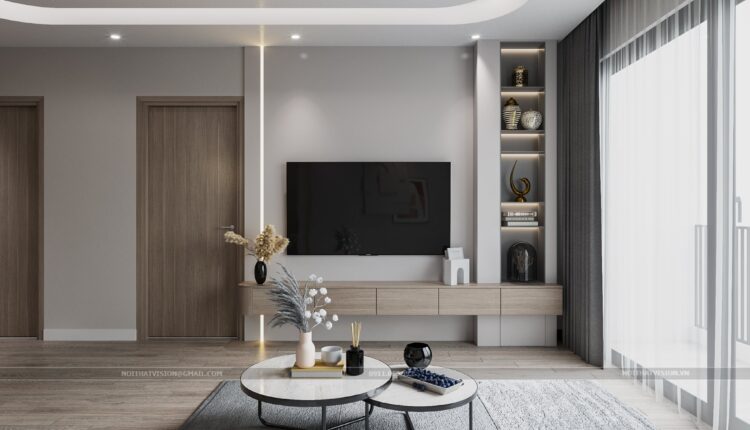 12578. Free 3D Living Room- Kitchen Interior Model Download by Bui Hai Lich