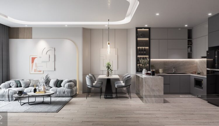12578. Free 3D Living Room- Kitchen Interior Model Download by Bui Hai Lich