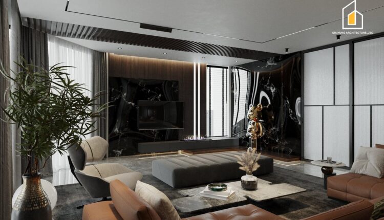 12590. Free 3D Living Room- Kitchen Interior Model Download by Bao An