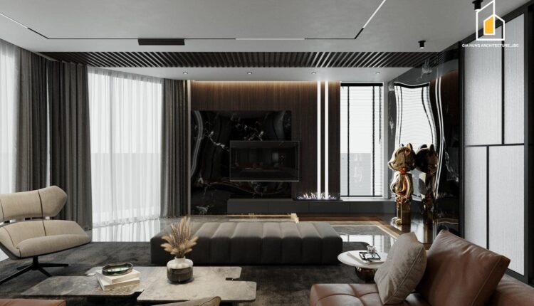 12590. Free 3D Living Room- Kitchen Interior Model Download by Bao An