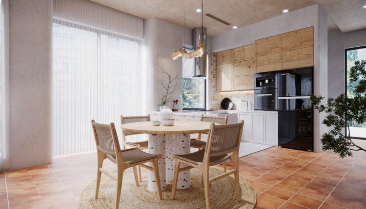 12604. Free 3D Living Room- Kitchen Interior Model Download by Trung Nghia