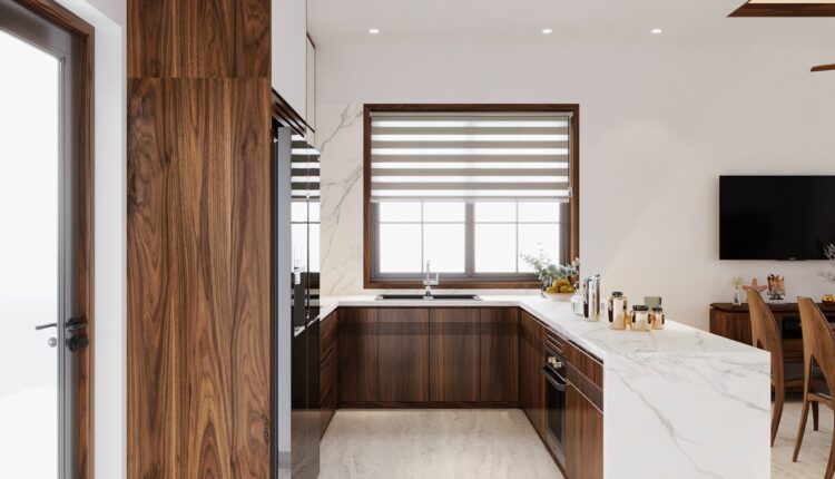 12628. Free 3D Living Room- Kitchen Interior Model Download by Mai Long