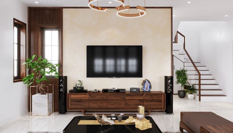 12628. Free 3D Living Room- Kitchen Interior Model Download by Mai Long