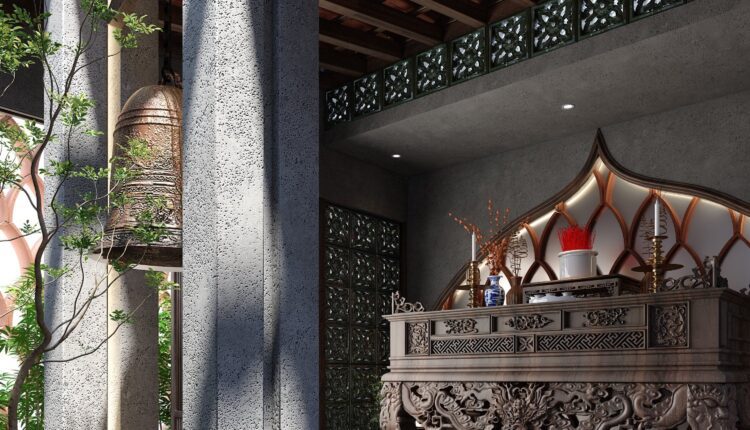 12635. Free 3D Altar Room Interior Model Download by Phu Nguyen