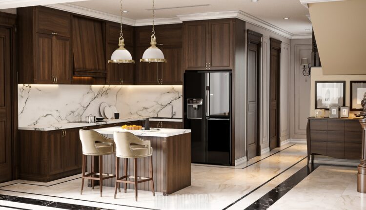 12644. Free 3D Living Room- Kitchen Interior Model Download by Pham Ha