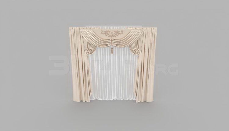 1542. Free 3D Curtains Model Download