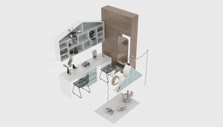 2366. Free 3D Desk Model Download