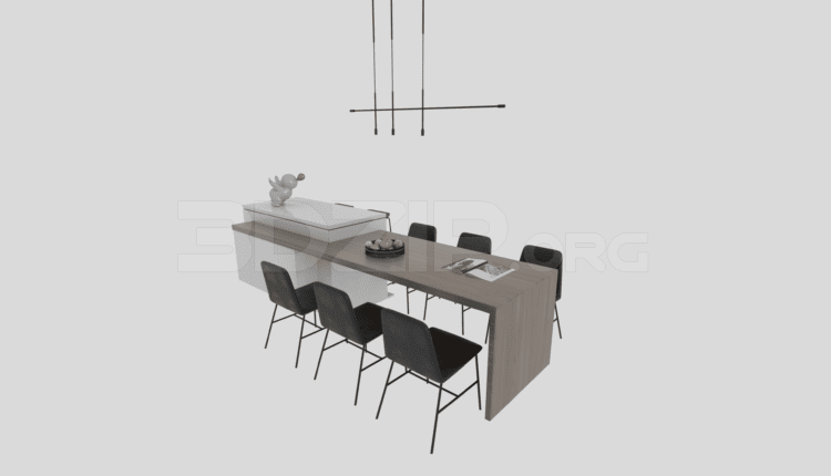 2540. Download Free Dining Table And Chair Model By Doan Nguyen