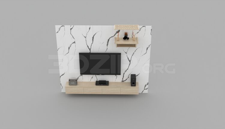 2575. Download Free TV Cabinet Model By Dao Van Cuong
