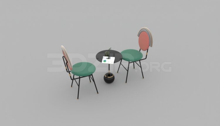 2689. Free 3D Table And Chair Model Download