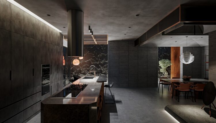 12809. Free 3D Kitchen Room Interior Model Download By Ong Tho