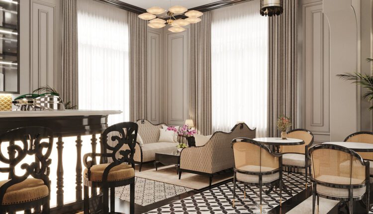 12819. Free 3D Coffee Room Interior Model Download by Quoc Tung