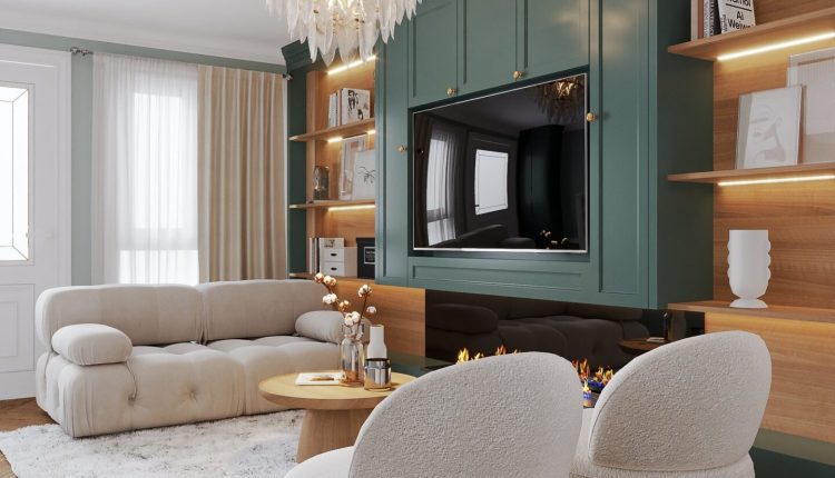 12866. Download Free 3D Living Room – Kitchen Interior Model By Nguyen Tuan