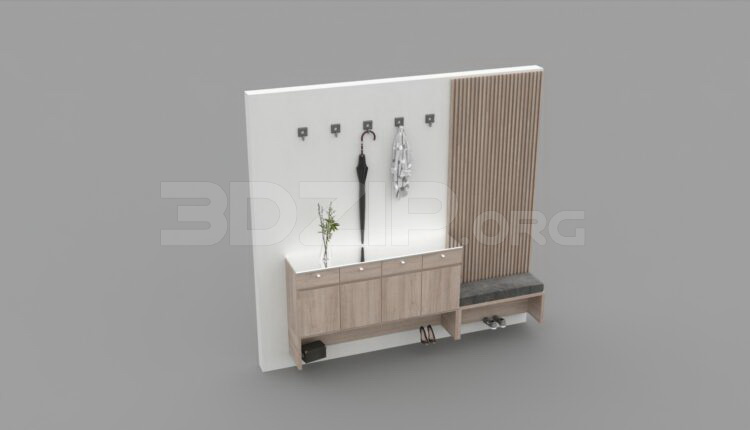 27223 Free 3D Shoe Cabinet Model Download