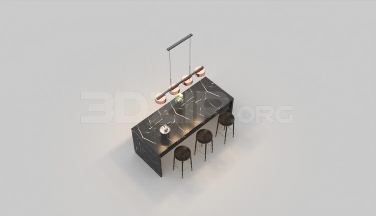 2780. Free 3D Kitchen Island Model Download