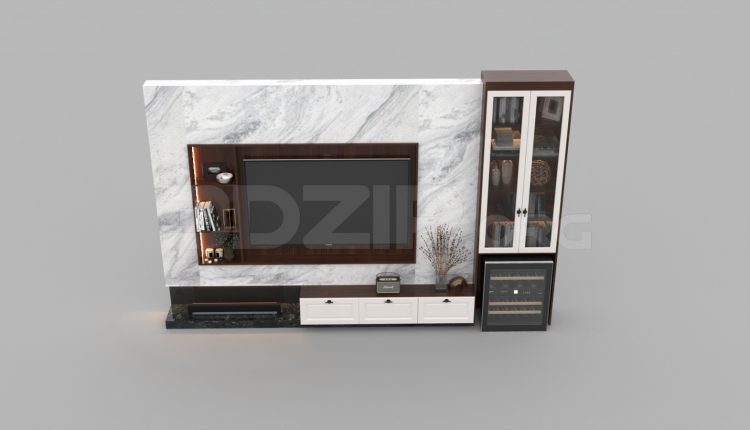 2851. Free 3D TV Cabinet Model Download