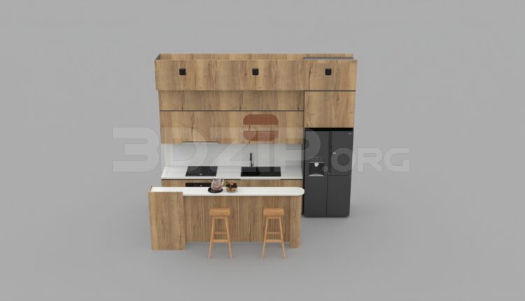 2865. Free 3D Kitchen Model Download