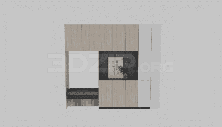 2882. Free 3D Shoe Cabinet Model Download