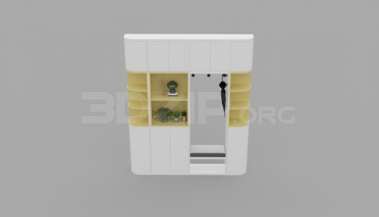 2942. Free 3D Shoe Cabinet Model Download