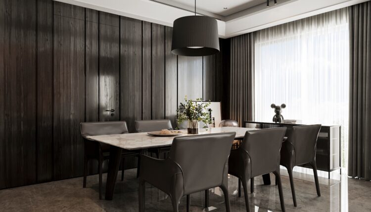 12924. Free 3D Living Room- Kitchen Interior Model Download by Hoan Max