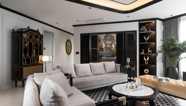 12974. 3D Indochine Living Room – Kitchen Interior Model Download by Le Viet Dung
