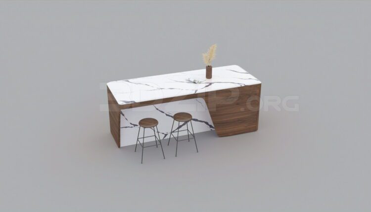 3093. Free 3D Kitchen Island Model Download