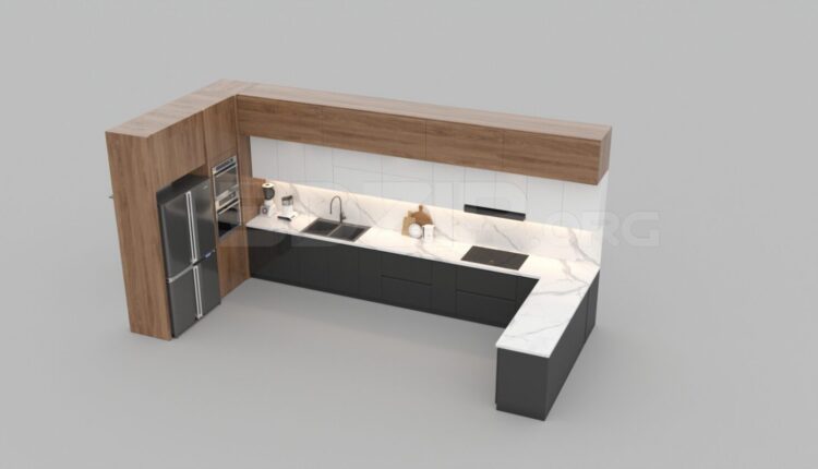 3153. Free 3D Kitchen Model Download