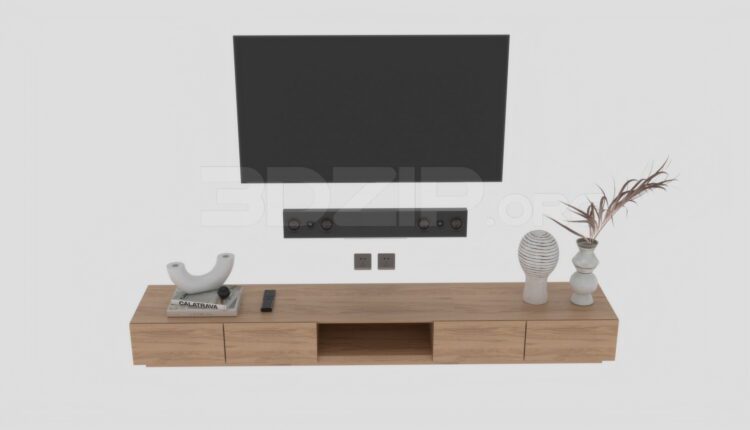 3468. Free 3D TV Cabinet Model Download