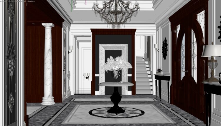 11205. Free 3D Neoclassical Interior Model Download
