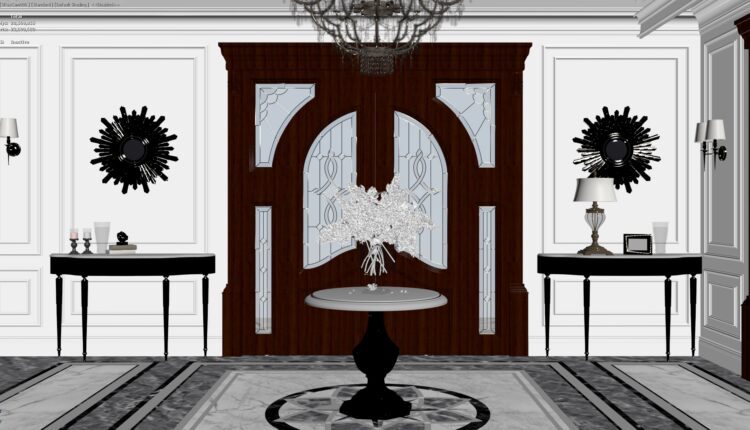 11205. Free 3D Neoclassical Interior Model Download
