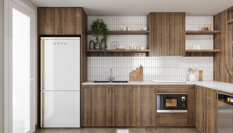 13005. 3D Living Room – Kitchen Interior Model Download by Mei Home