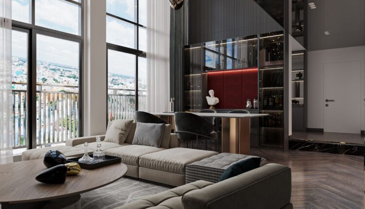 13010. Free 3D Living Room – Workroom Interior Model Download By L-Hoang Tin