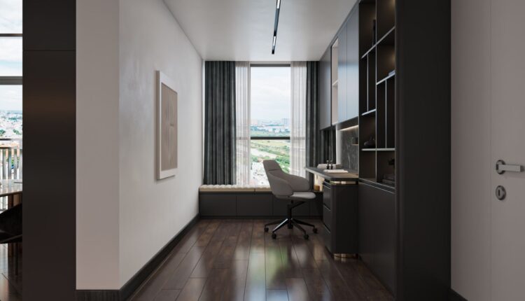 13010. Free 3D Living Room – Workroom Interior Model Download By L-Hoang Tin